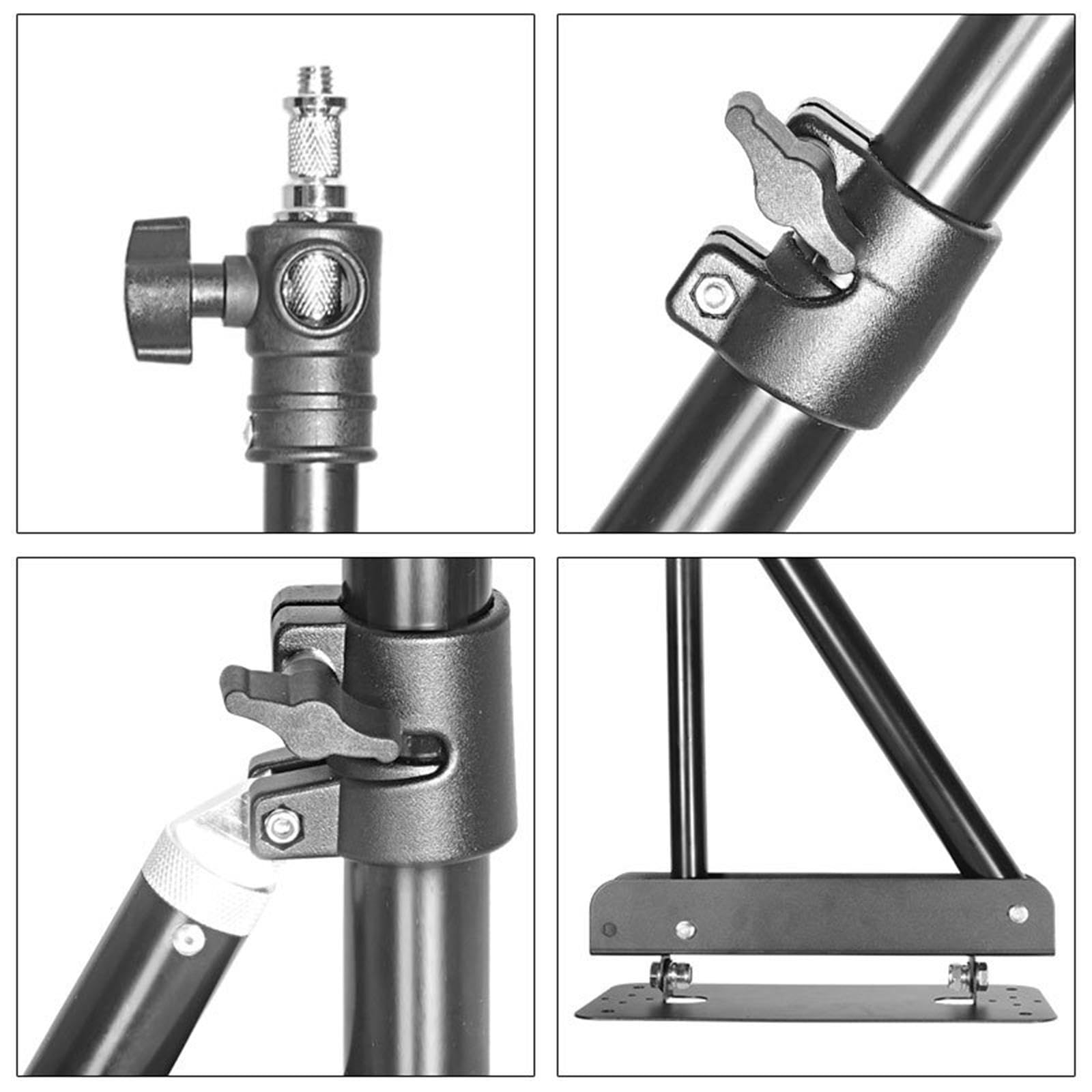 Brazo Articulado de Montaje en Pared, Soporte de Pared para Trípode, Fácil Instalación, Brazo Articulado Triangular de Montaje en Pared con Base Trian