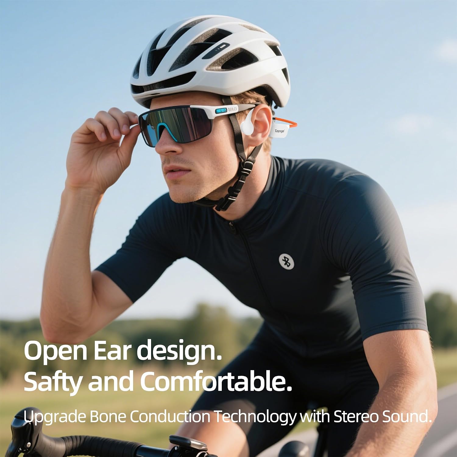 Tayogo Bone Conduction Waterproof Swimming Headphones, IPX8 Open-Ear Bluetooth Earphones for Sports, Running, Swimming, Wireless Headphones for Active Lifestyles