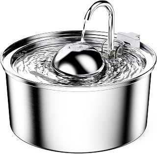 QIUOIO Fuente para Gatos Acero Inoxidable 3,2 L