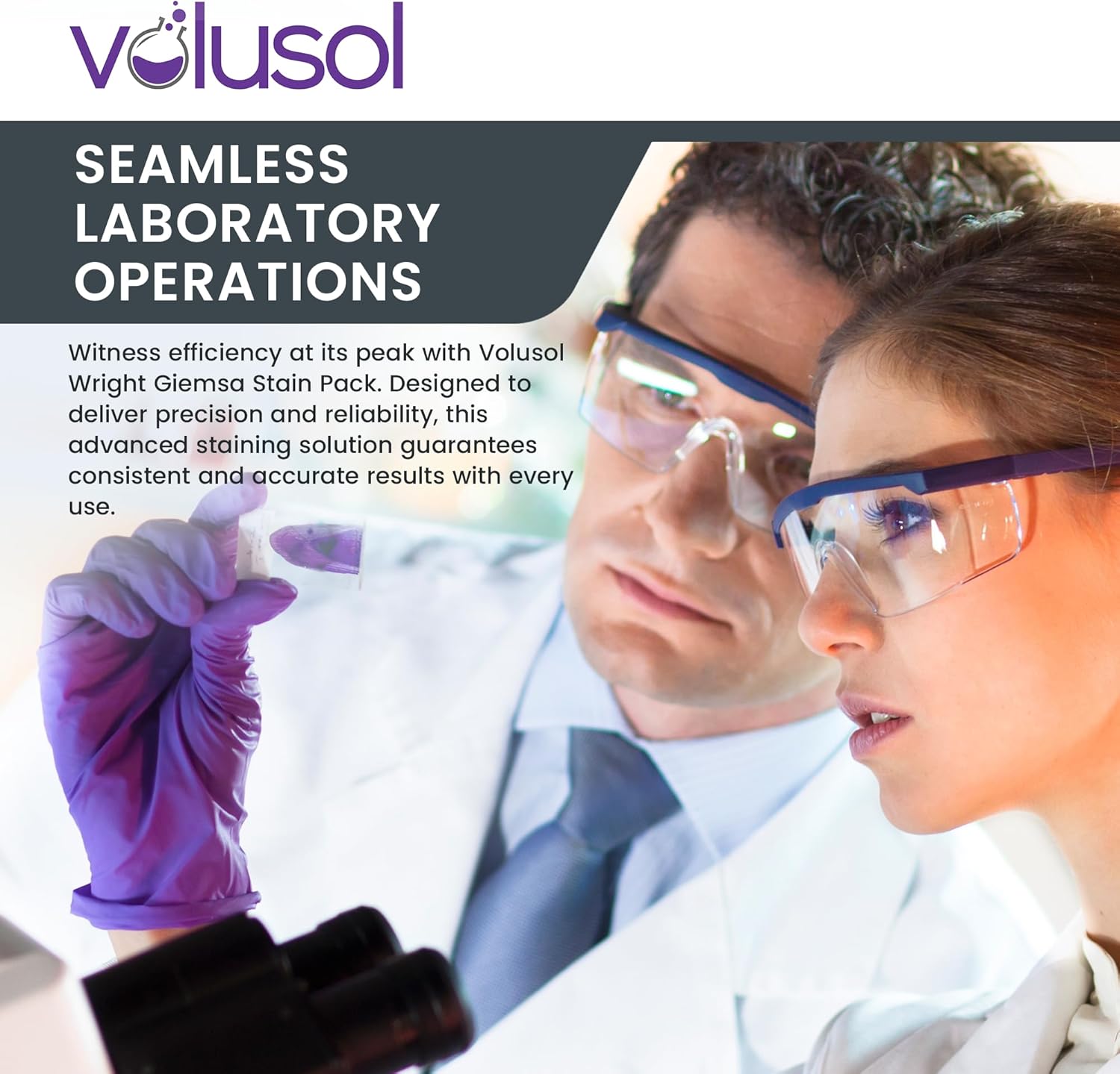 Volu-Sol Wright Giemsa Stain Pack (Wright Giemsa, Buffer, Rinse) Romanowsky Stain for Blood Smears - Conduct Differential WBC Counts and Explore RBC Morphology - 4 oz (118 ml) - Image 3
