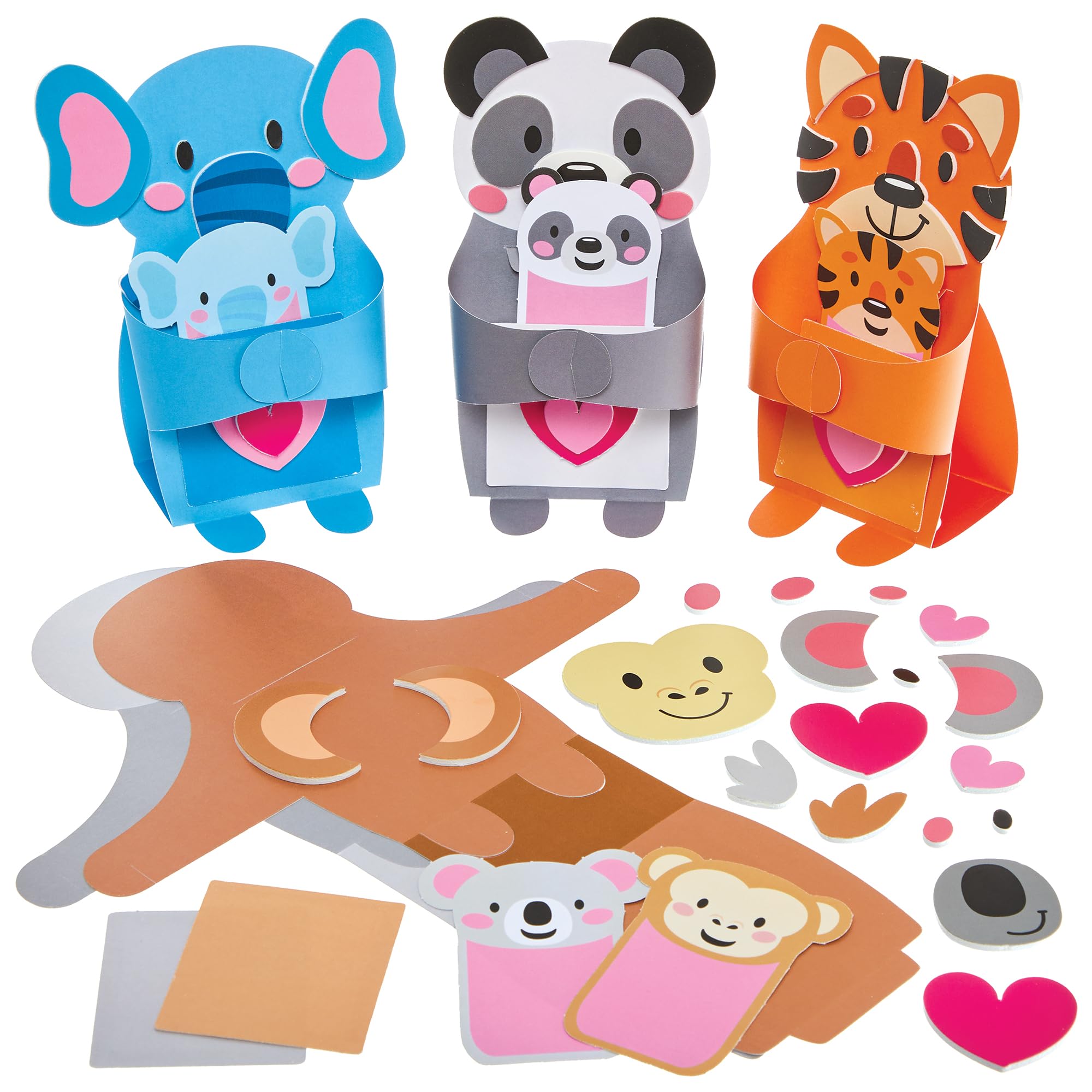Baker Ross FN403 Mum & Baby Hug Card - Pack of 5, Mother's Day Arts and Crafts for Kids