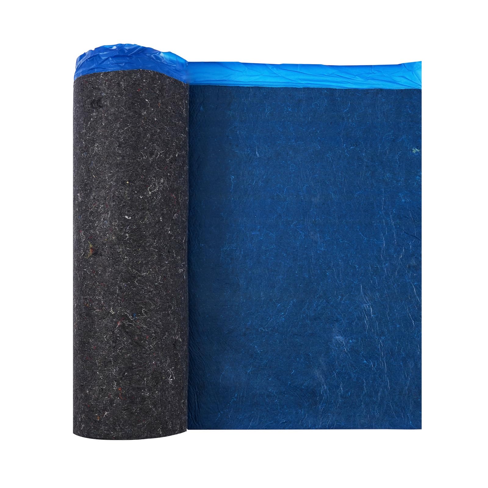 VEVOR Sottopavimento 9,3 m² Un Rotolo, Imbottitura per Pavimenti in Laminato con Barriera al Vapore Integrata, Fibra ad Alta Resistenza e Pellicola in PE, Isolamento Acustico, per Laminato Legno