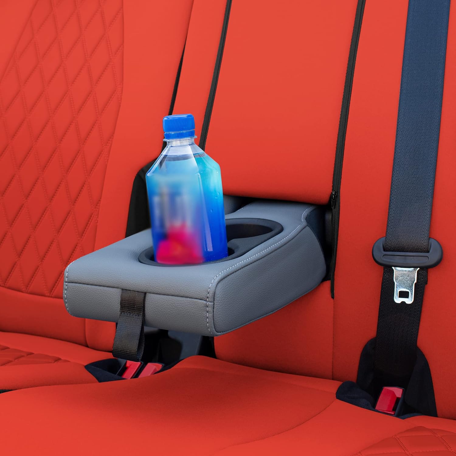 FH Group Custom Fit Car Seat Covers Specifically Made for 2021-2024 Ford Bronco Full Size SUV, Ultraflex Neoprene Water Resistant Automotive Seat Covers - Full Set Solid Red