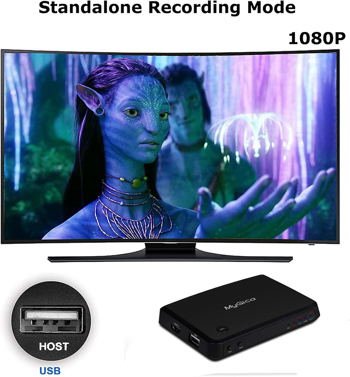 HD Cap X-II Broadcast Live Streaming Capture Card Switch, No PC Required Standalone HD 1080P HDMI to USB Game Recorder, Audio Video Capture Device for Education, Online Course, Video Conference