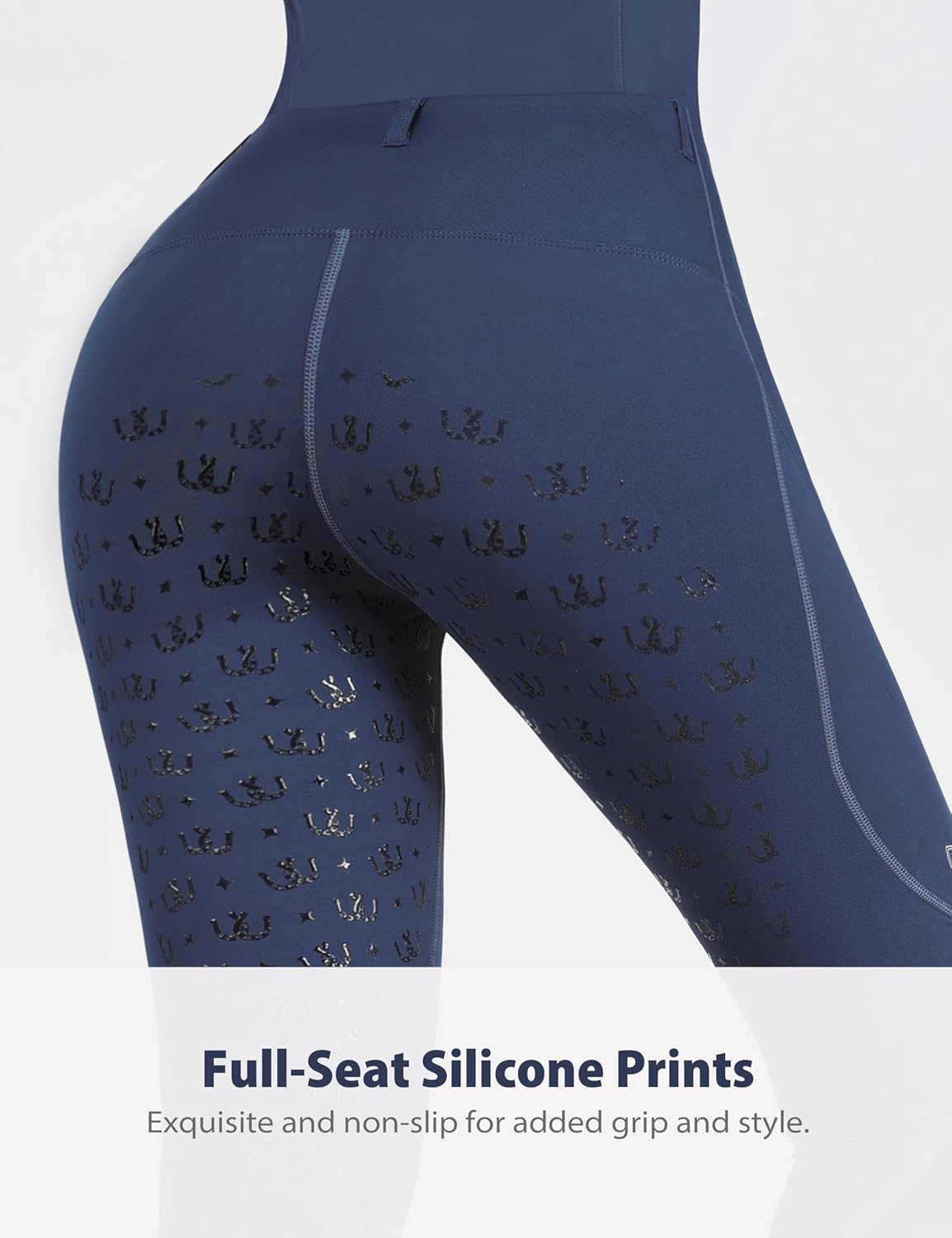 Women's Riding Breeches Equestrian Riding Pants with Silicone Grip and Ventilated Mesh Fabric Active Riding Tights