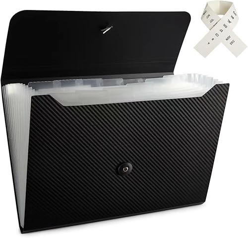 Carpeta organizadora de archivos expansible, 13 bolsillos, carpeta de archivo de acordeón, carpeta de archivos expandible para documentos, carpeta