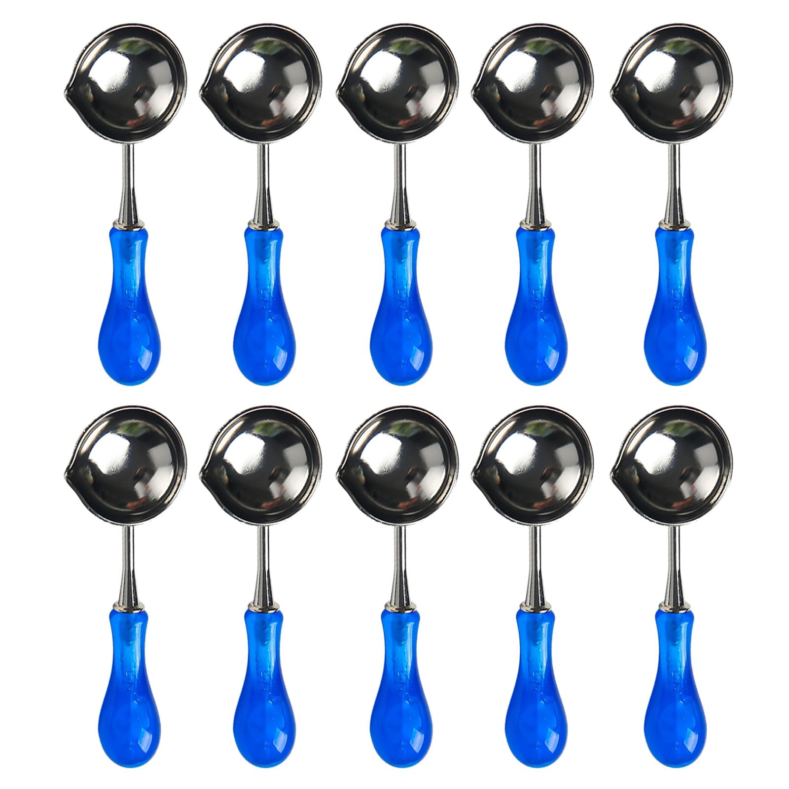 Tsophreniq 10 Pcs/Set Waxed Sealing Melting Spoon Sealing Stamp Melting Spoon Waxed Seal for Invitations