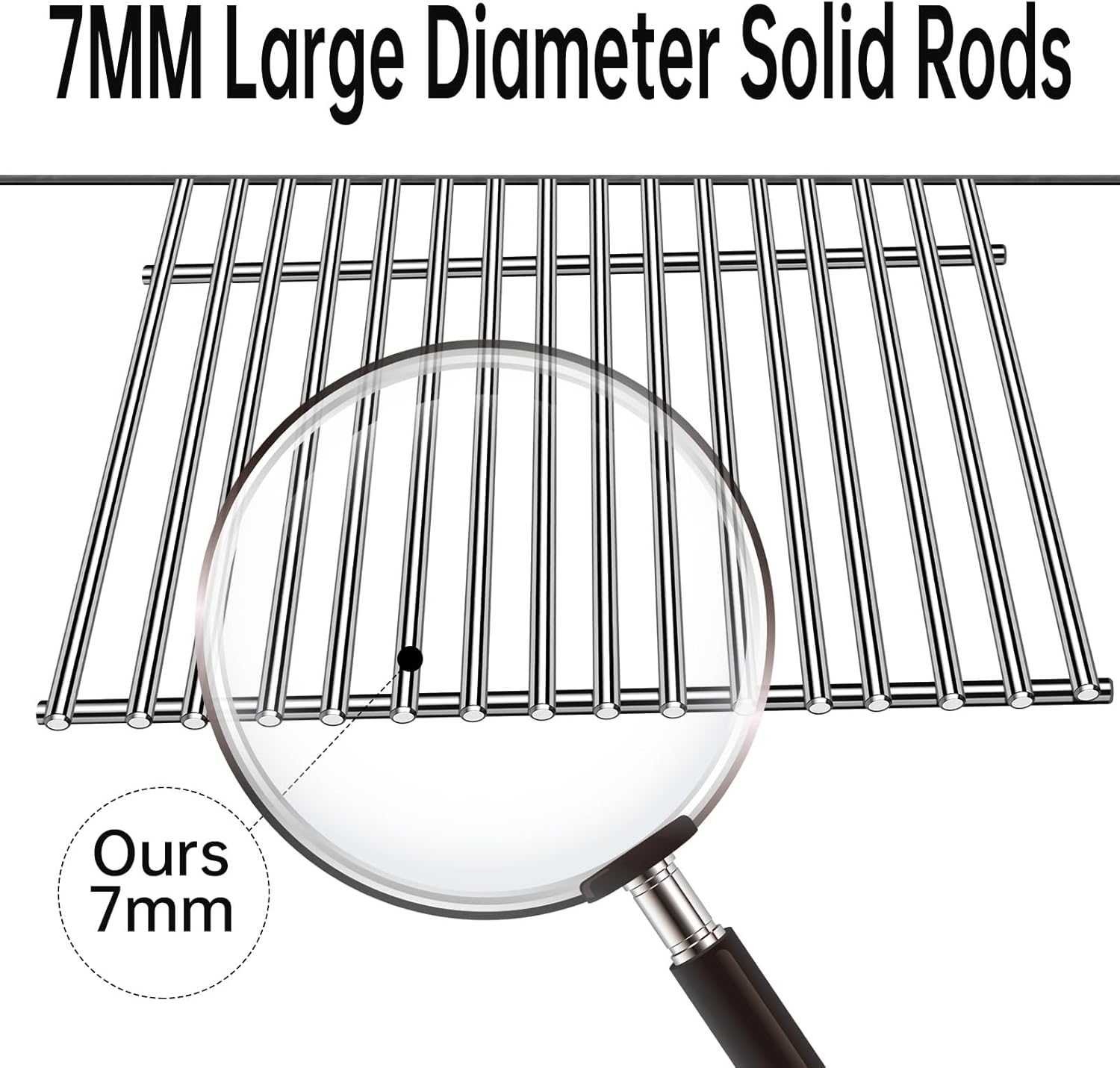 Kalomo Grill Grates Grill Replacement Parts for Kirkland 463230703, Charbroil 463252105, Centro 4000, 85-1095-6, Thermos 461230403, 461246804, Front Avenue, Stainless Steel Cook Grid BBQ Accessories