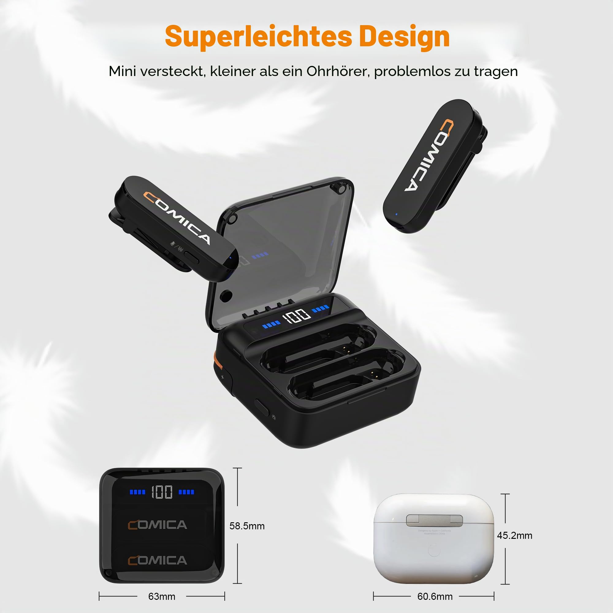 COMICA Vimo S UC Kabellos Lavalier Mikrofon für iPhone