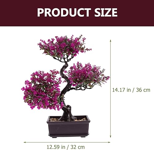 Miniatura 9 de Árbol falso de bonsái, plantas artificiales en maceta, plantas de plástico, adorno de bonsái para escritorio, decoración de boda, árbol bonsái de