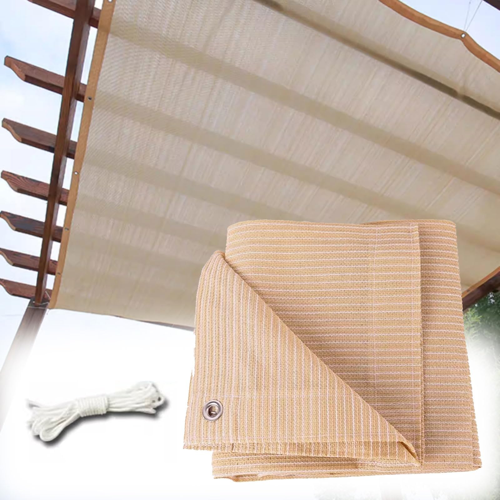 WQPMNYG Shade Cloth for Garden – Durable UV Blocking Mesh Tarp with Grommets for Garden, Pergola, Backyard, Balcony, Greenhouse
