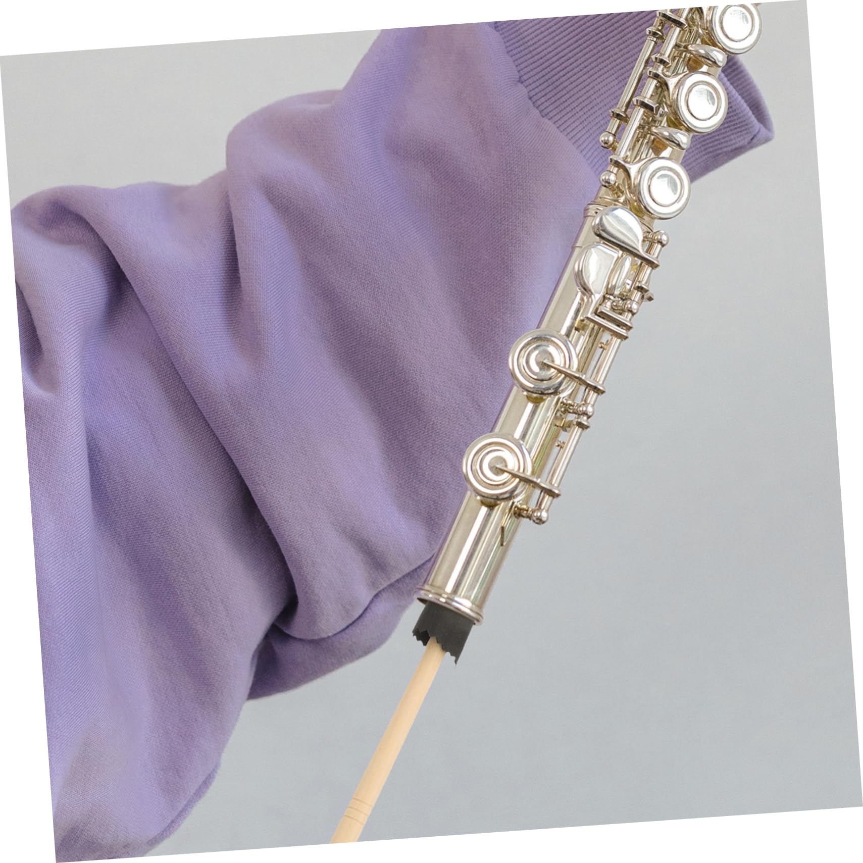 ibasenice 4 Sets Flute Cleaning Rod Stick Flute Cleaning Cloth Set for Clarinet Guitar Piano
