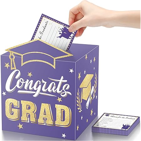 Amazon.com: Graduation Card Box Holder, Congrats Grad Foldable ...