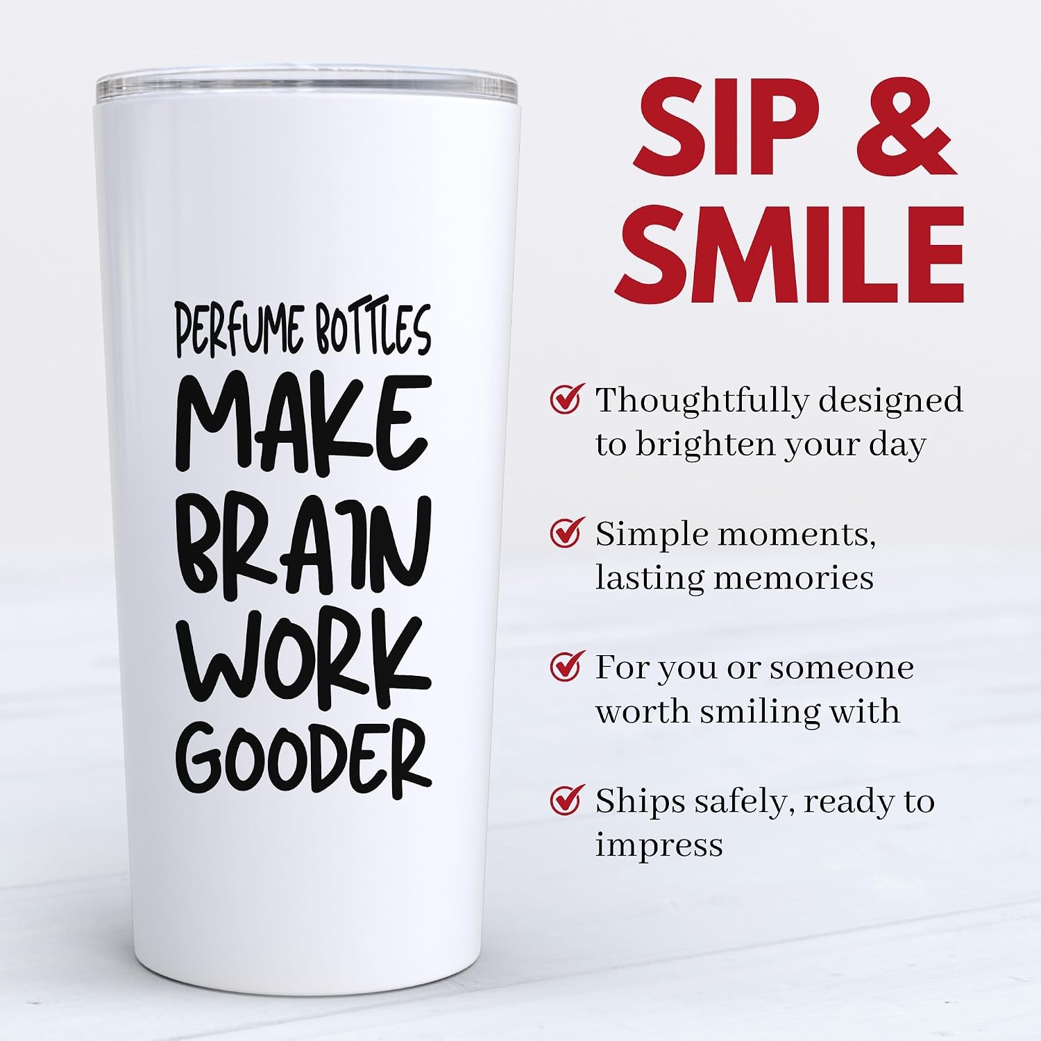 Perfume Bottles Make Brain Work Gooder Sarcastic Funny 20 oz Tumbler image 2
