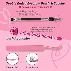 Lash Clusters Kit 280pcs Lash Clusters D Curl Eyelash Extension Kit Individual Lashes with Lash Bond and Seal Lash Remover Lash Applicator Easy to Apply at Home(40D-9-16mix Kit)