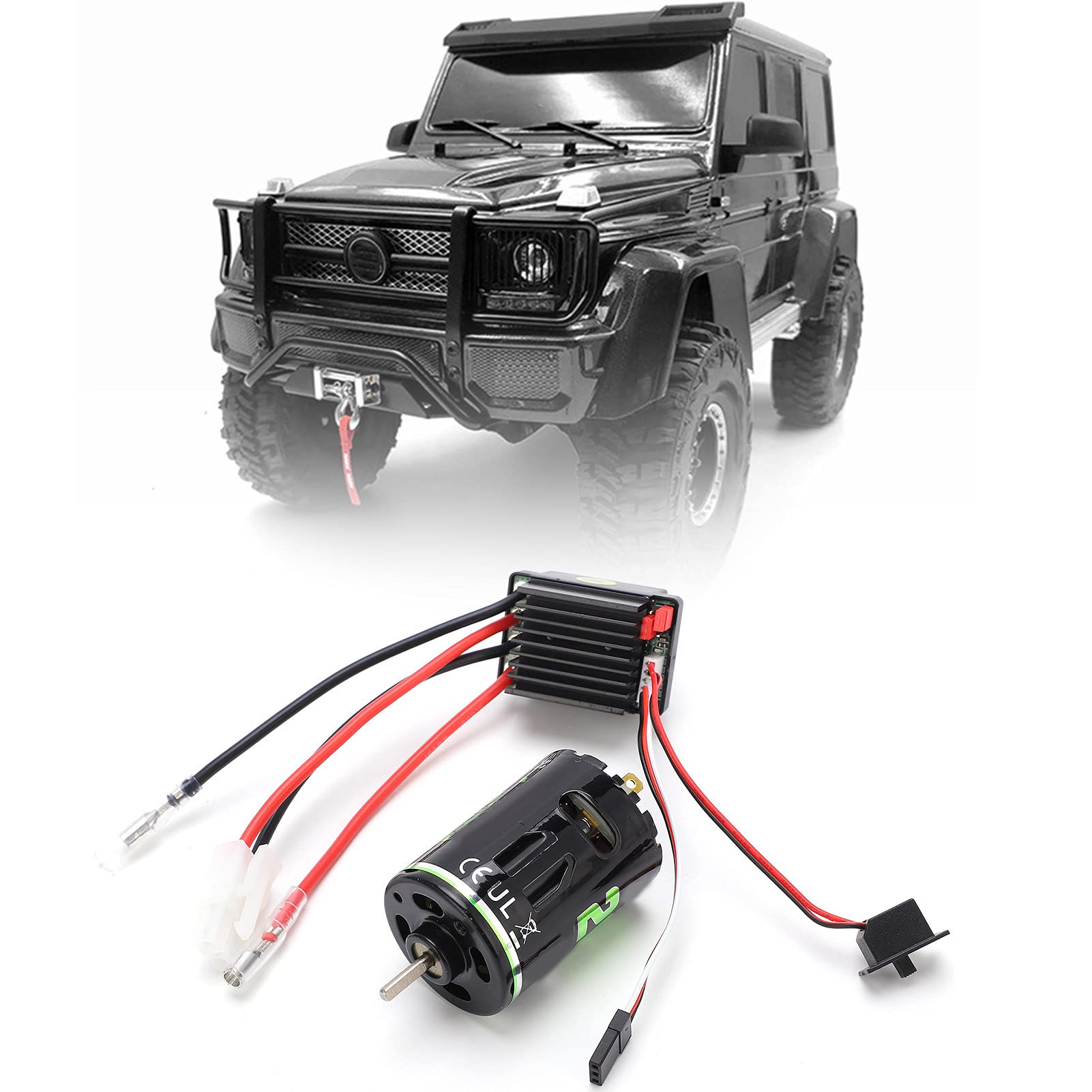 Alomejor Combo Moteur Brushed 540 + ESC 320A – Pour SCX10, TRX4, Crawler, Drift – Couple Élevé – 35T/45T/55T