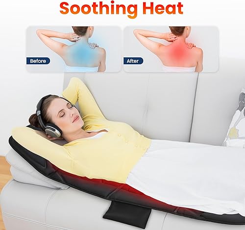 Miniatura 3 de COMFIER Masajeador de cuello y hombros Shiatsu y alfombrilla de masaje de cuerpo completo Almohadilla de masaje de espalda
