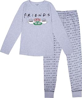 Girls Friends Pyjamas Central Perk Pjs Cotton Pyjamas for Teenage Girls Ages 8 to 15 Years Old