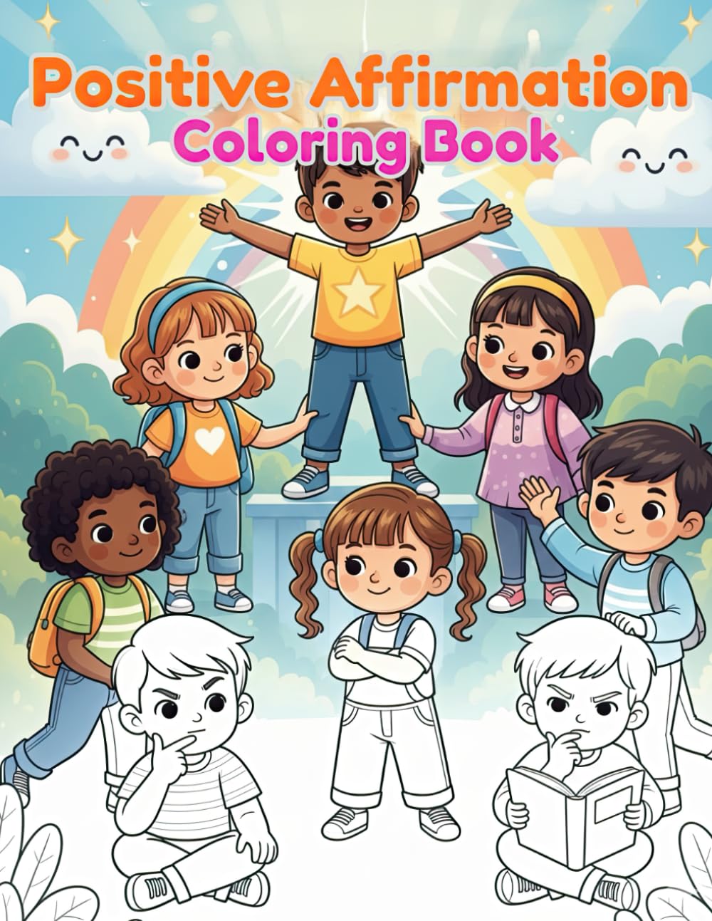 Positive Affirmations Coloring Book: A Fun and Encouraging Coloring Book That Helps Children Build Self-Esteem, Mindfulness, Emotional Skills, and Positive Thinking