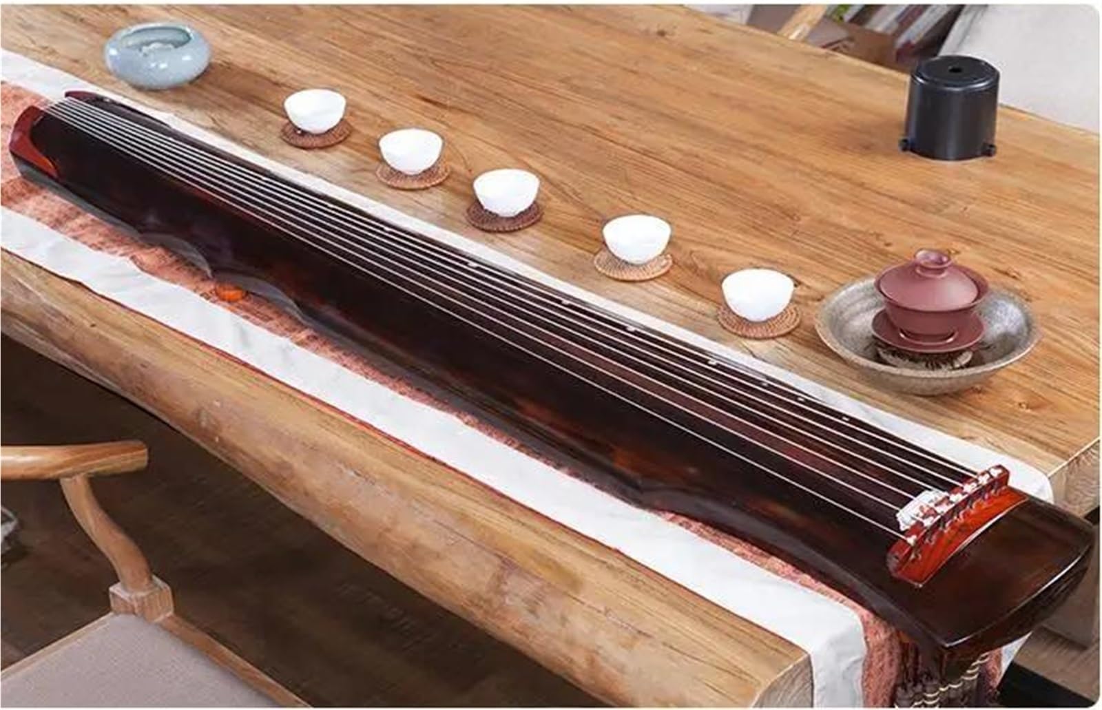 Brązowy Seven String Guqin Wykonany Ze Starego Drewna Paulowni Odpowiedni Dla Początkujących Guqin (chińska Cytra)