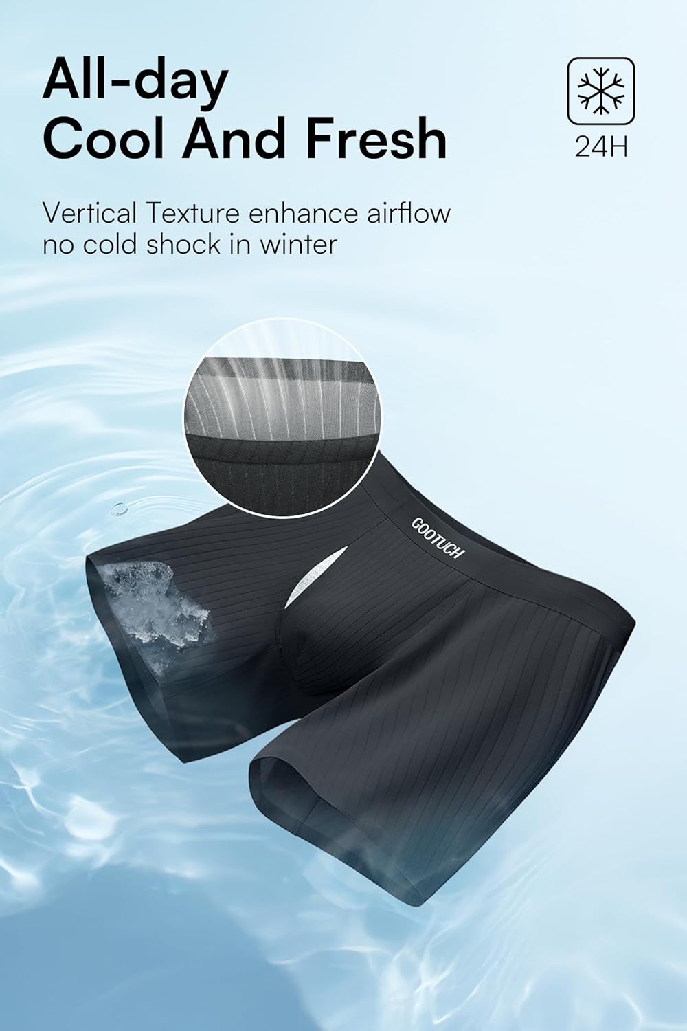 GOOTUCH Men's Modal Breathable Underwear, Moisture Wicking Odor Control Boxer Briefs, Ultra-Soft Stretch Seamless(2&4 pack) - Image 3