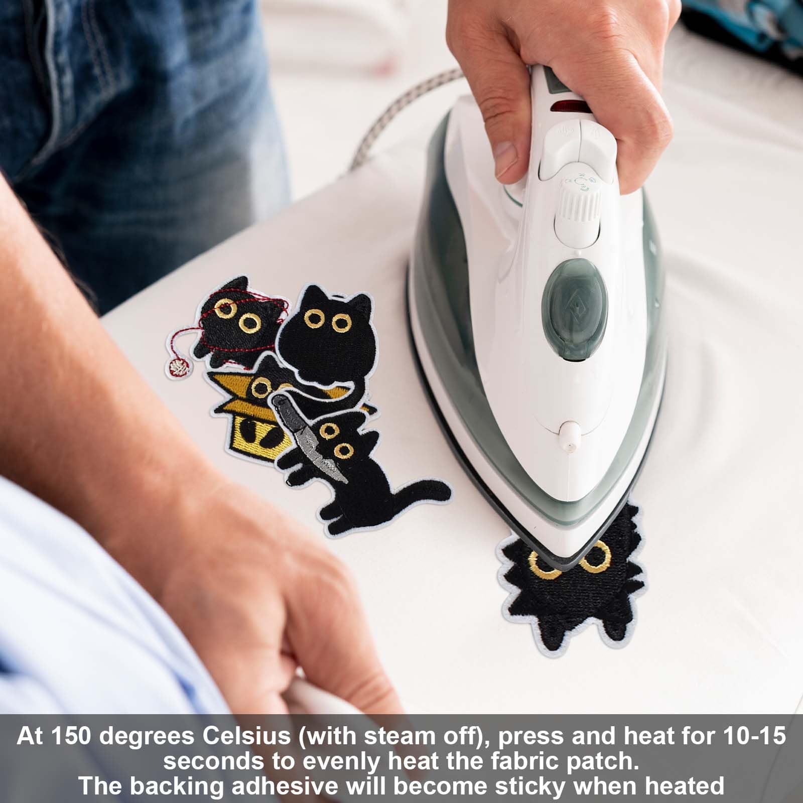 Patch Thermocollant,Lot de 10 écussons brodés à repasser ou à coudre pour jeans,vestes,vêtements