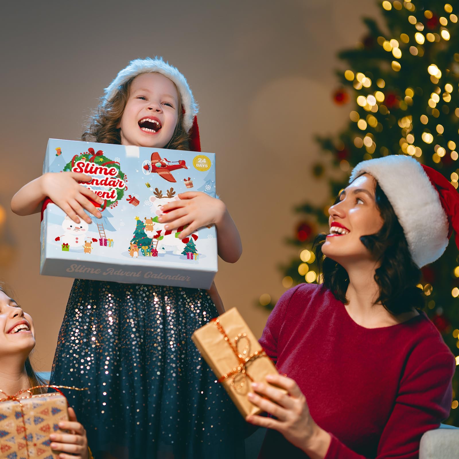 Slime Advent Calendar 2025 for Kids-Christmas Countdown Calendars 24 Days of Surprises with Different Texture Slime Toy Kit Funny GIfts for Toddler Teens Girls 4 5 6 7 8 9 10 11 12 Year Old - Image 2