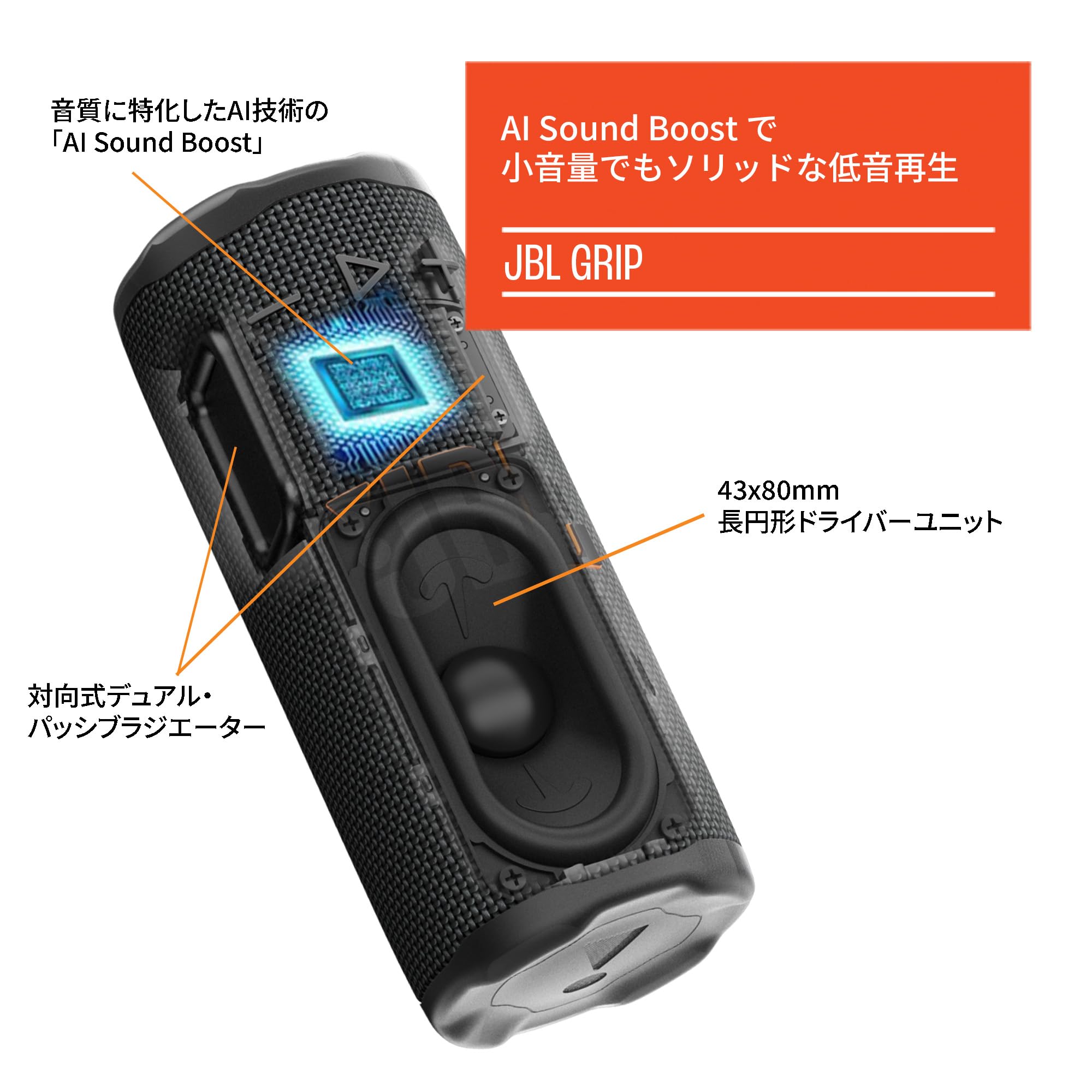Amazon.co.jp: JBL GRIP/スマートサイズ ポータブルスピーカー