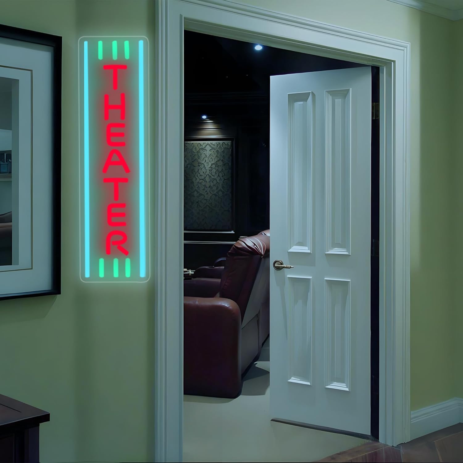 Theater Neon Sign Dimmable LED Movie Night Signs for Wall Decor Home Theater Accessories Sign Theater Room Neon Light for Movie Room Home Bar Decor Classic Cinema Style Light Gifts(16.8 * 4.8in) - Image 6