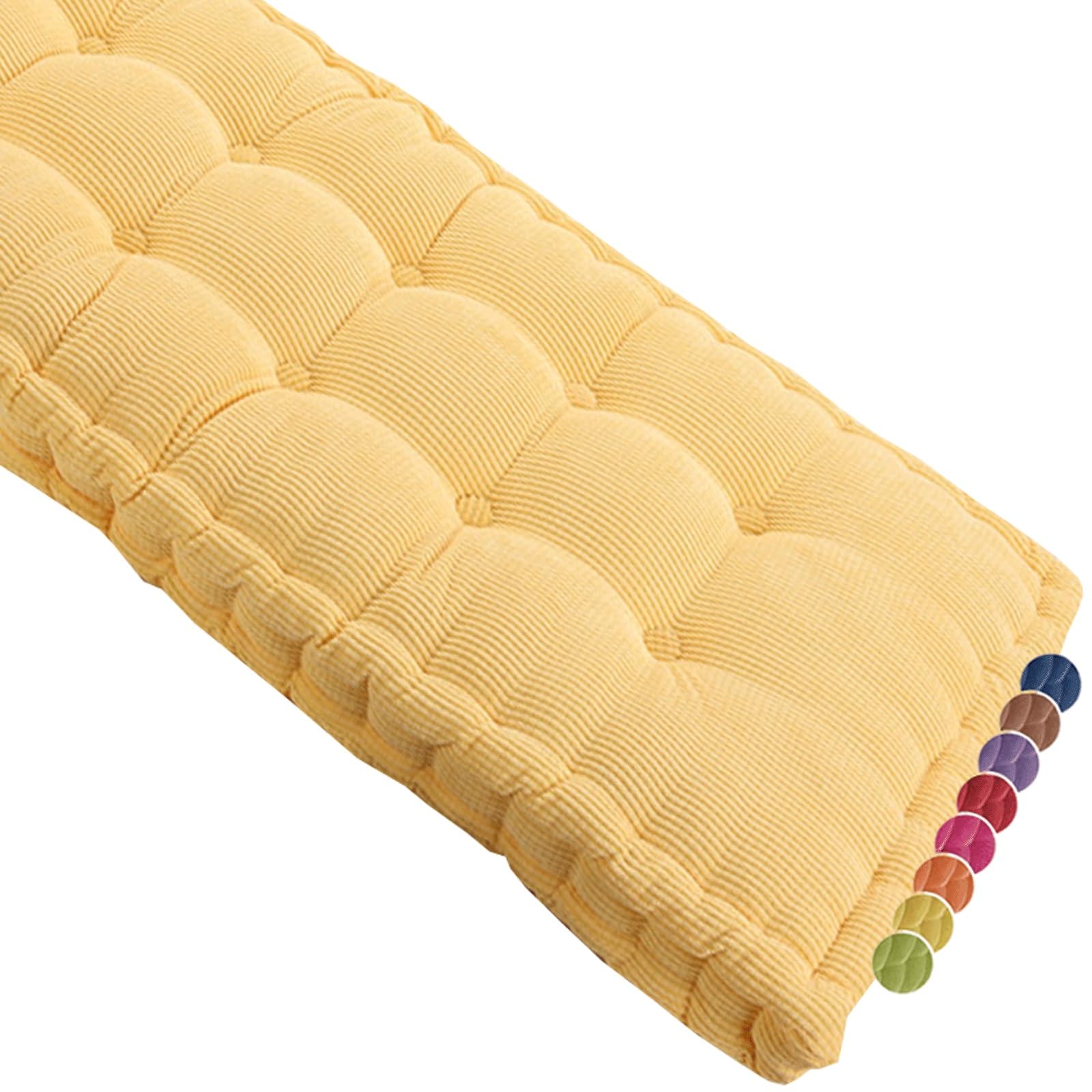 Uyeoco Yellow Garden Bench Cushion Indoor/Outdoor 2/3 Seater 120Cm/150Cm/140Cm/170Cm For Furniture, Chair, Windowsill, Terrace(,120X35cm(47.2/13.7In))