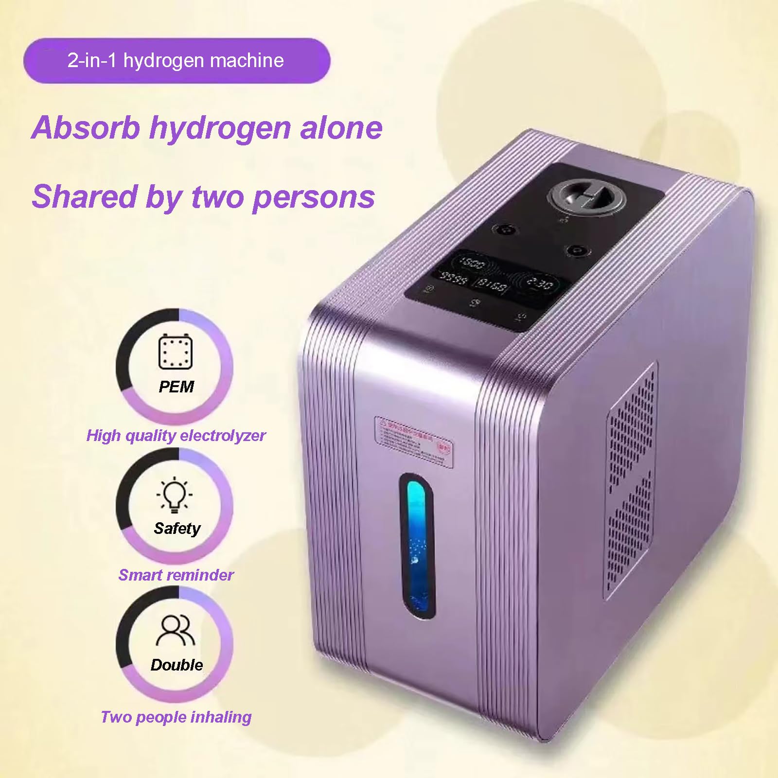 Amazon.co.jp: HZFAIGLL ポータブル水素吸入機、99.99%高純度分子水素