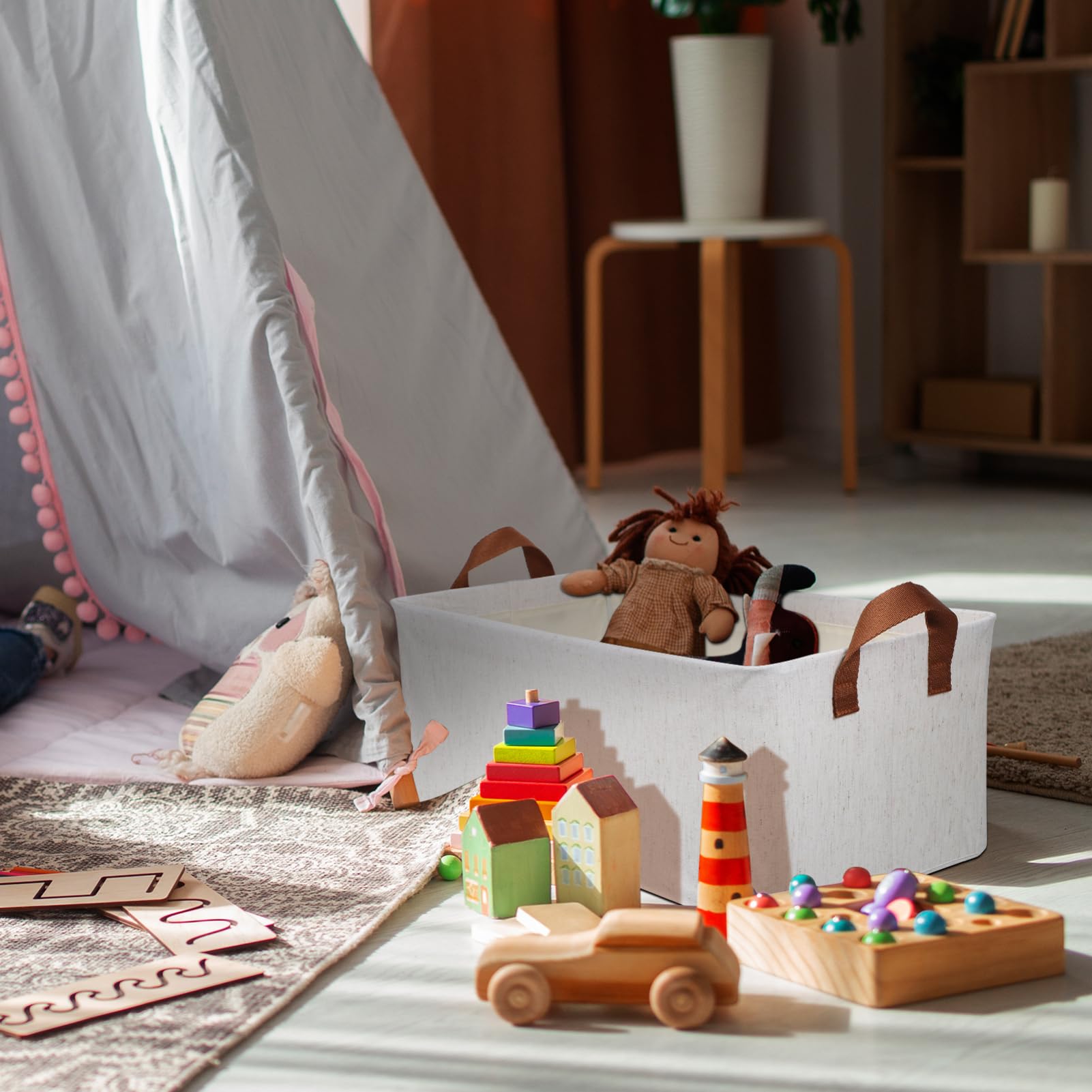 2stücke Aufbewahrungskörbe Stoff Faltbare Organizer Für Kleidung Vielseitig Einsetzbar Schränken Bett Langlebig Praktischen