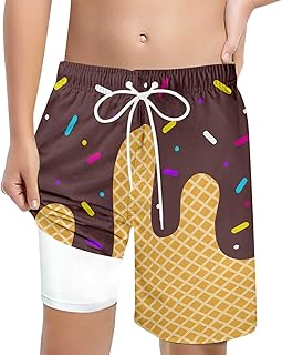 Generisch Traje de baño para niños verano playa piscina ajustable estampado helado cómodo 2 14 años niños niños
