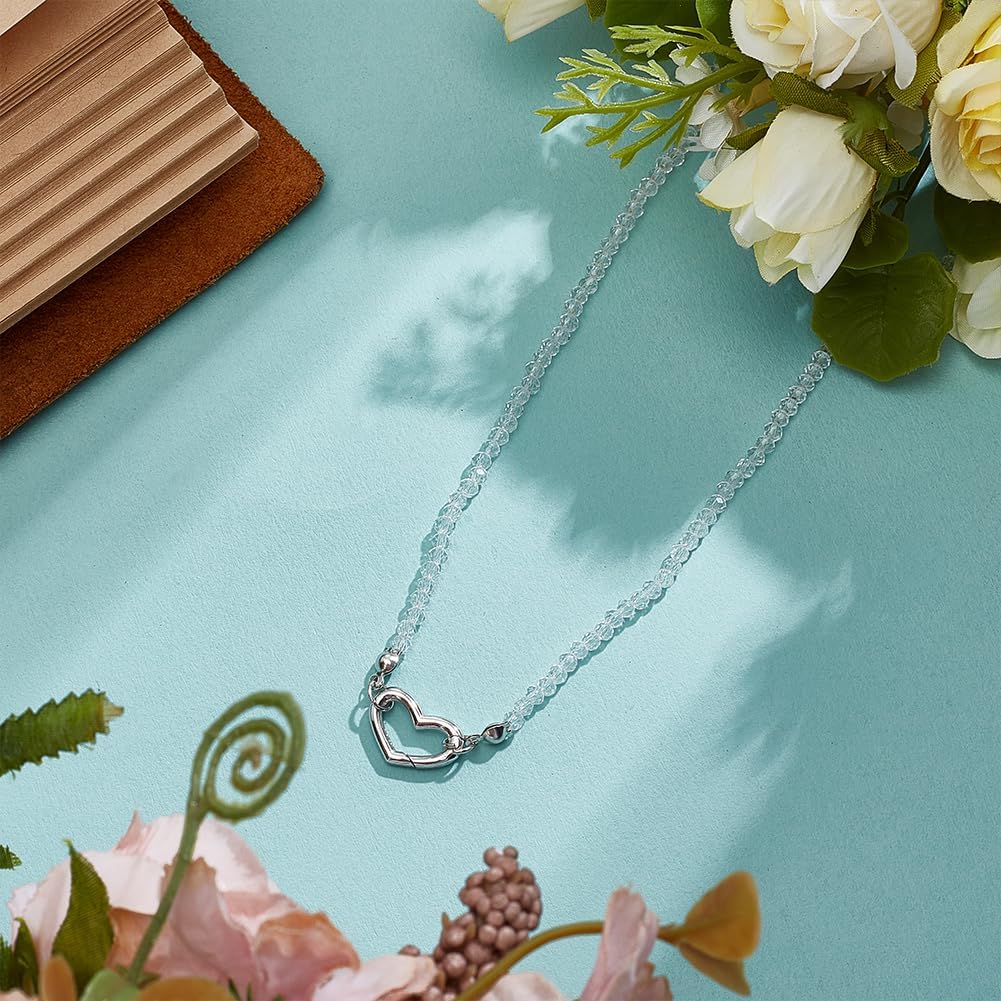 BENECREAT 925 Sterling Silver Heart Carabiner, Silver Hook Clip Clasp with Spring-Loaded Gate, Hardware Closure, Craft Connector for Key Rings, Handbags and Jewelry Making, 11x16x2.5mm - Image 4