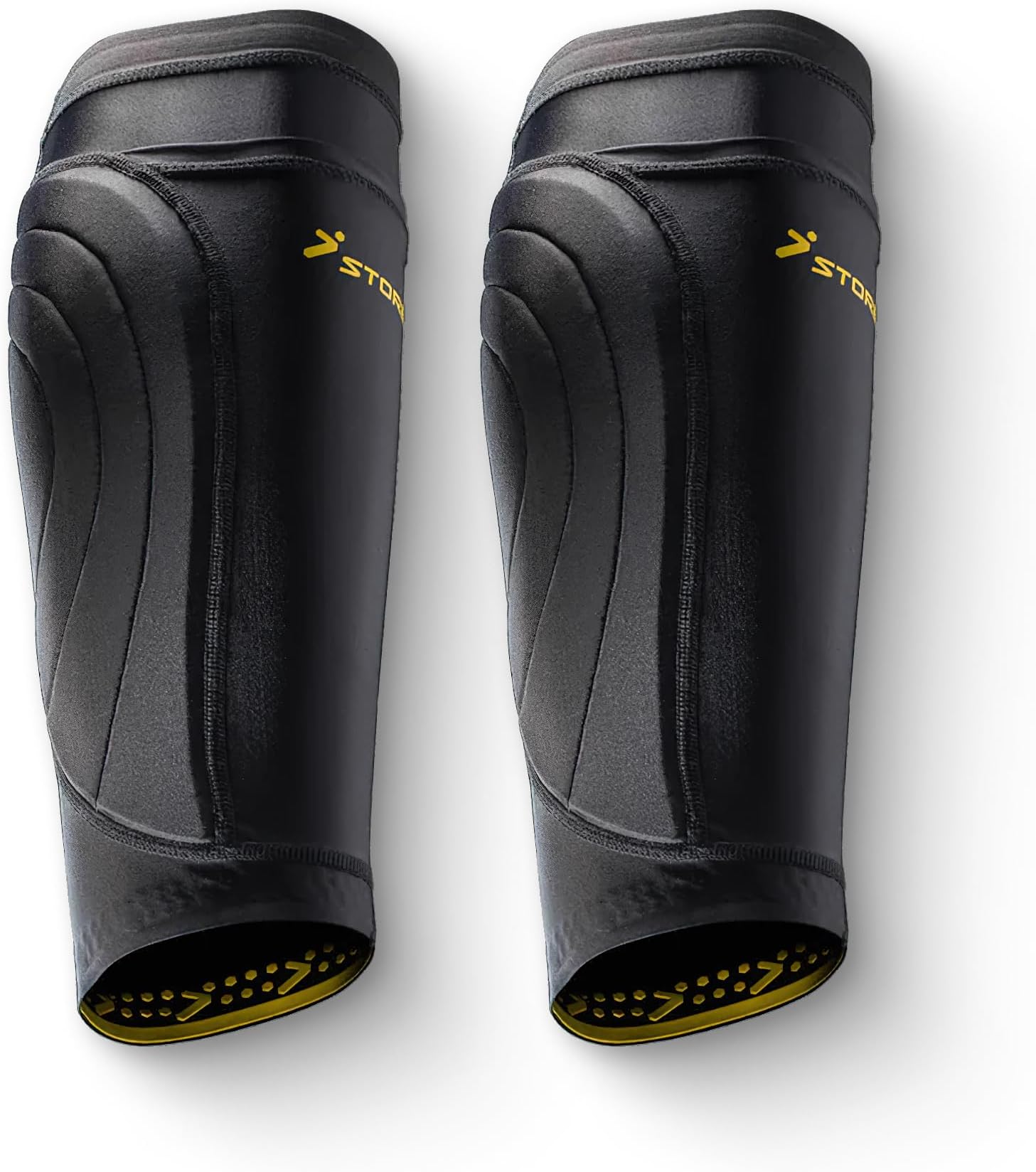 StorelliBodyShield Leg Sleeves, Compression Soccer Shin Guard Holders, Breathable, Sweat-Wicking, Impact Protection, 1 Pair