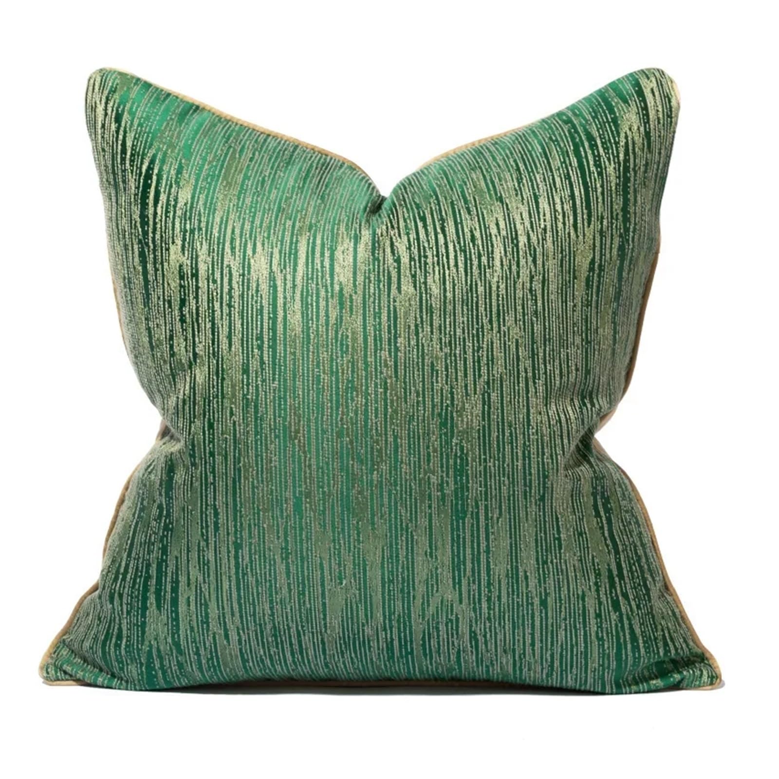 Fgujsur Green Cushion Covers Lines Jacquard Cushion Covers 30X50 45X45 50X50 Luxury Throw Pillow Case For Home Hotel Sofa Living Room Decorative(30X50cm)