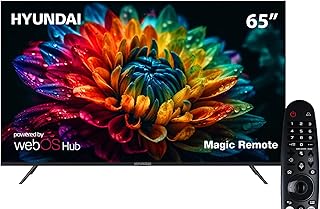 Hyundai 65 Inch Frameless WebOS 4K UHD Smart LED TV with Built in Receiver, Black - L65HYNDA650