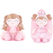 Gloveleya Baby Girl Gifts Plush Doll and Toddler Girls Toy Backpack Bundle - Crown Princess Doll and Stuffed Animals Unicorn Backpack