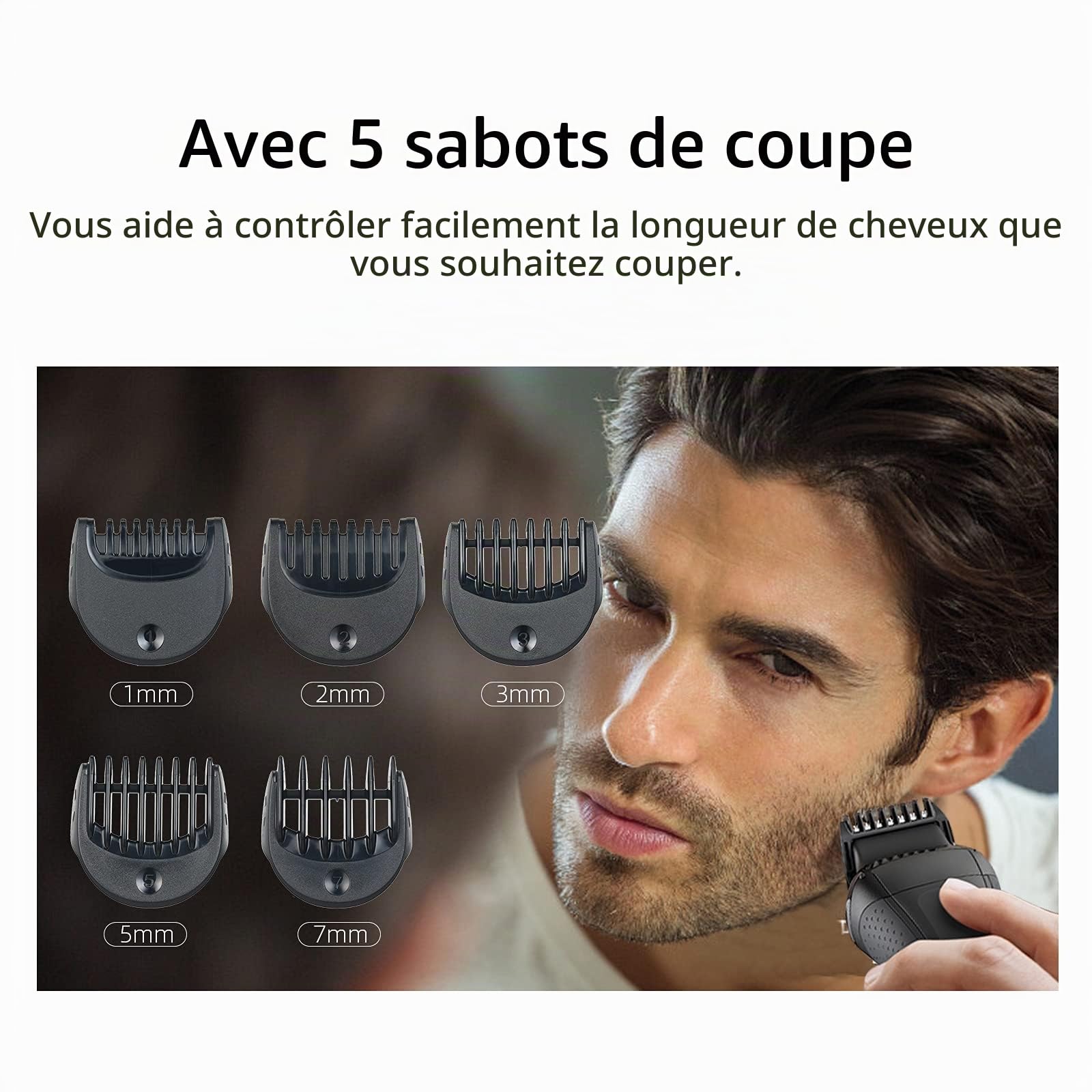 tête de Rasage,Remplacement de la tête de Rasoir électrique pour Tondeuse à Barbe Braun séries 3 et 5 avec 5 Peignes de Limite Lame de Rasoir
