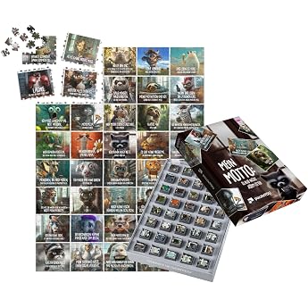 puzzleYOU Smart Sorted Puzzle 1000 Pieces Made Easy Youmanimals Motto Collage