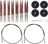 Vista 5 de Knit Picks Opciones Juego de agujas de tejer de madera intercambiables cuadradas cortas de 2-3/4" (Foursquare)