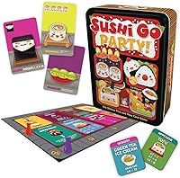 Vista 1 de Sushi Go Party! - El juego de cartas deluxe de seleccionar y pasar de Gamewright, multicolor
