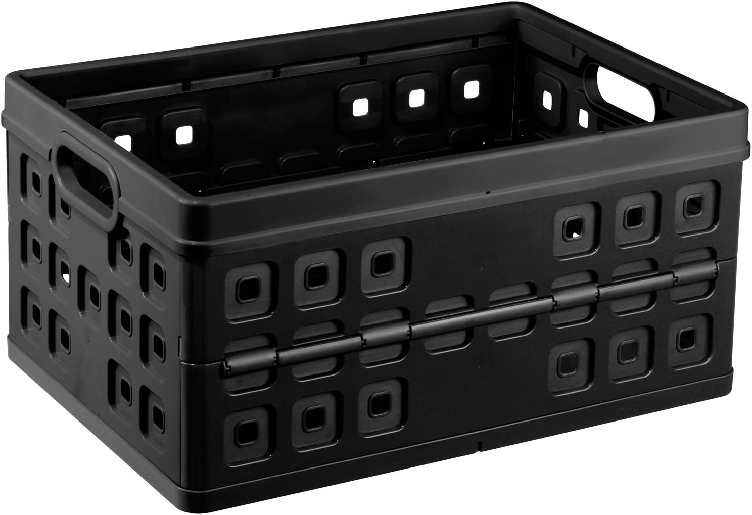 Sunware Square Folding Box, Black, 46 Litre