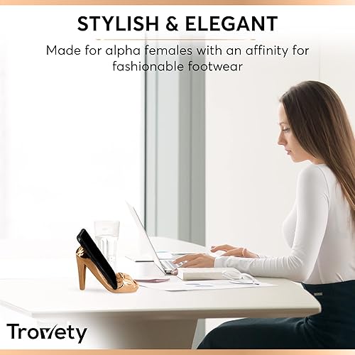 Miniatura 3 de Soporte de tacón alto para teléfono celular, soporte de porcelana para teléfono para escritorio, hogar y oficina, novedoso soporte para dispositivo