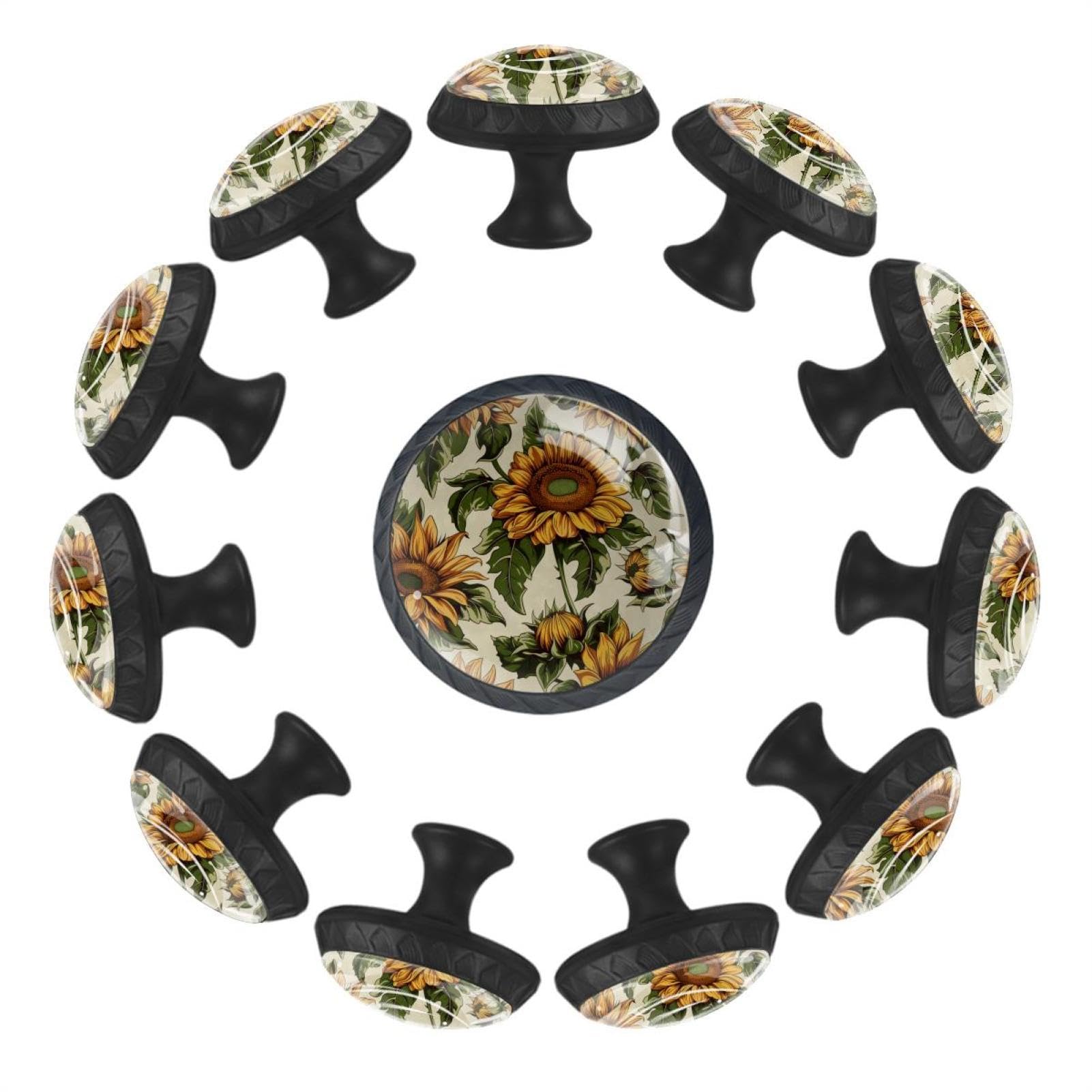 Boutons de tiroir ronds en cristal transparent rétro lot de 12 pour embellir vos meubles vintage