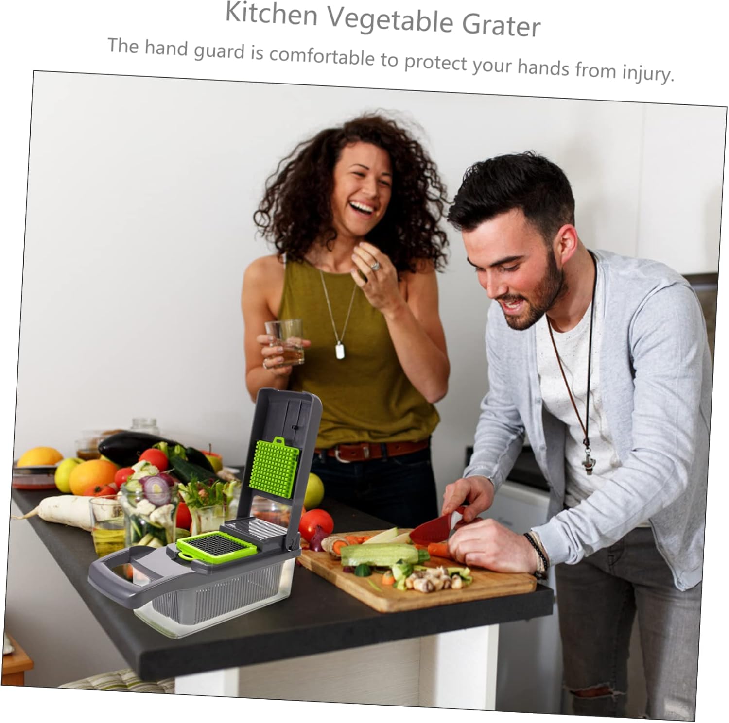 IMIKEYA Multifunctional Stainless Steel Vegetable Cutting Tool Manual Shredder Grater Easy to Use Clean Fruit Vegetable Helper