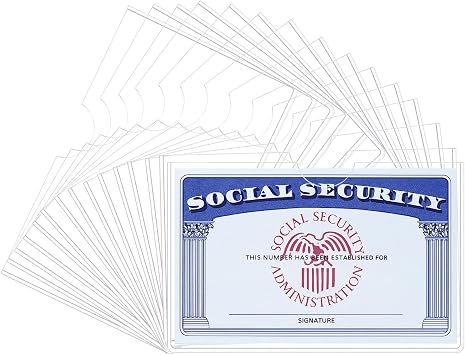 Social Security Card Protector Sleeves,15 Pack Social Security Card Holder/New Medicare Card Protector Sleeve/Credit Card Holder,SSN Card Protector