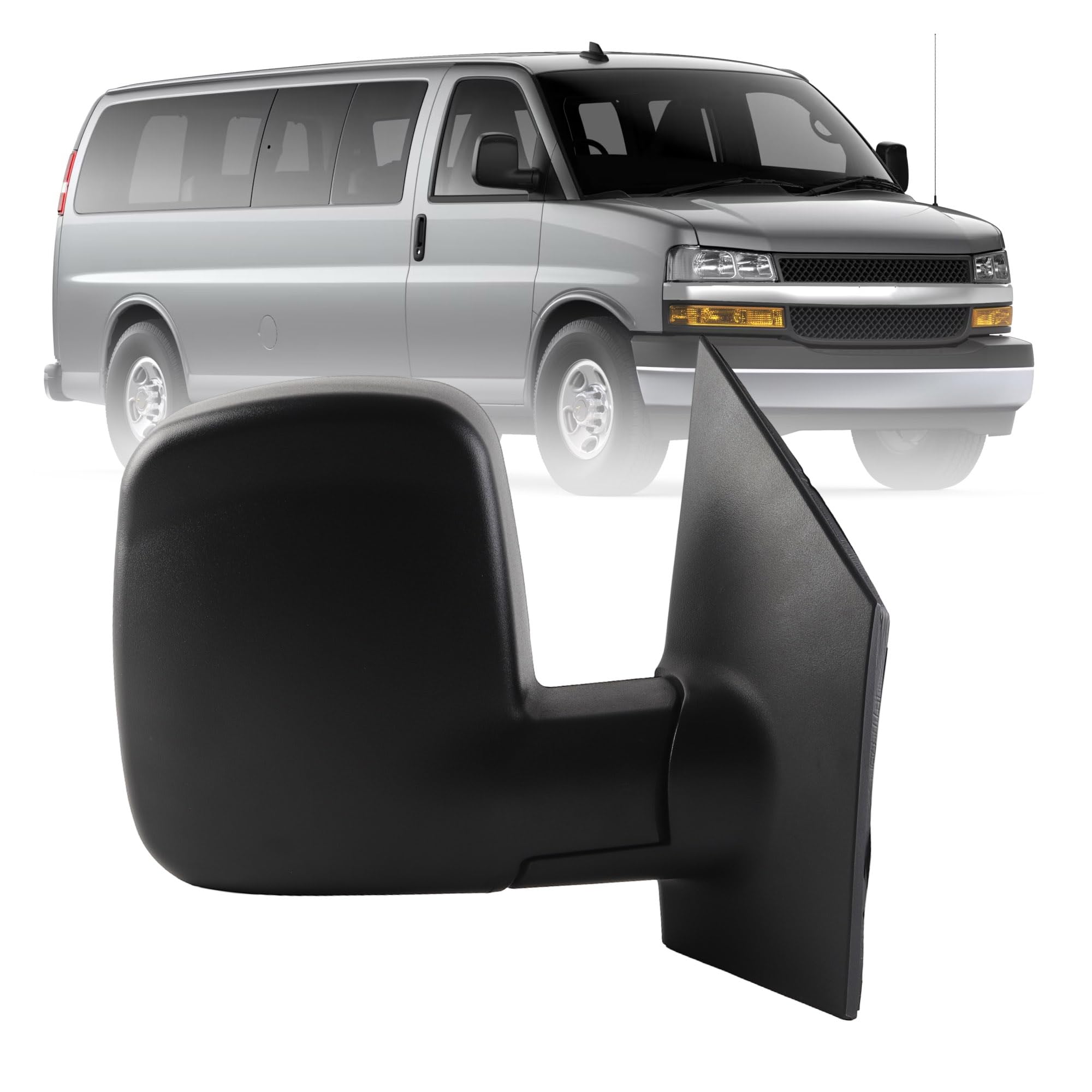 Dasbecan Passenger Side Mirror Compatible with 08-17 Express &amp; Savana 6pins