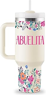 Abuelita Gifts Birthday Gifts for Abuelita Regalos Para Abuelita Feliz Cumpleaños Abuelita Abuela Gifts for Mothers Day Christmas 40oz Travel Cup Insulated Tumbler with Lid & Straw