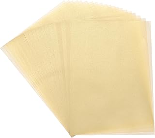 QUARKZMAN Papel de Pergamino de Colores, 40 Hojas de Transparencia Naranja Amarilla 8.5 x 11 Papel de Pergamino Imprimible, Hojas de Pergamino Translúcido para Imprimir Invitaciones de Boda